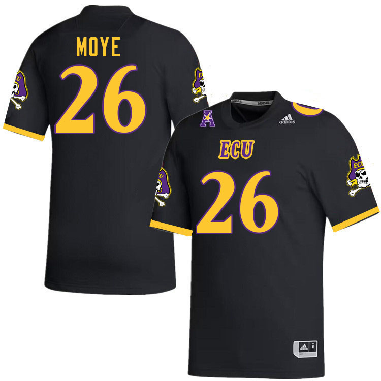#26 Alex Moye East Carolina Pirates College Football Jersey Stitched-Black